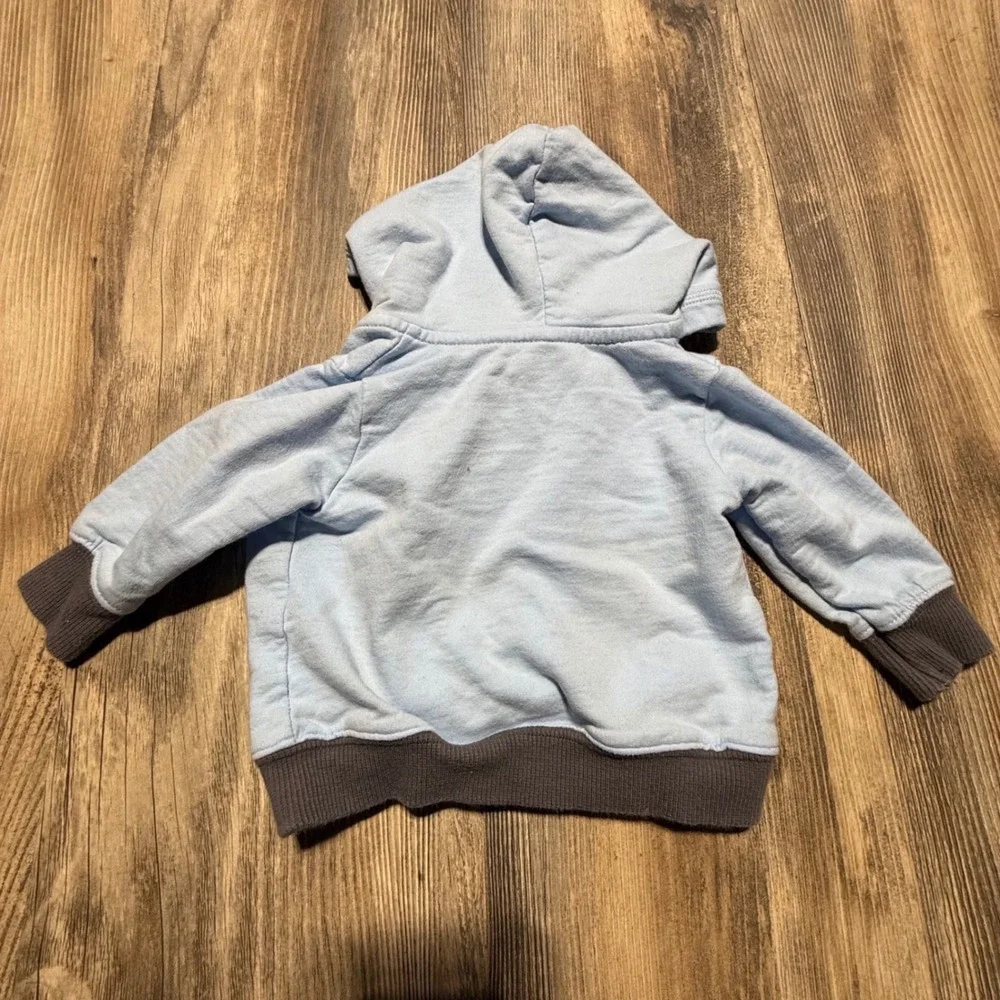Carters Hoodie Light Blue Cotton Bulldog Kidcore Y2K